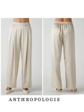 ANTHROPOLGIE Velvet by Graham & Spencer Manhattan Wide Leg Pull-On Pant Sz M NWT